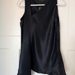 Banana Republic Elegant Black Pinstripe Top